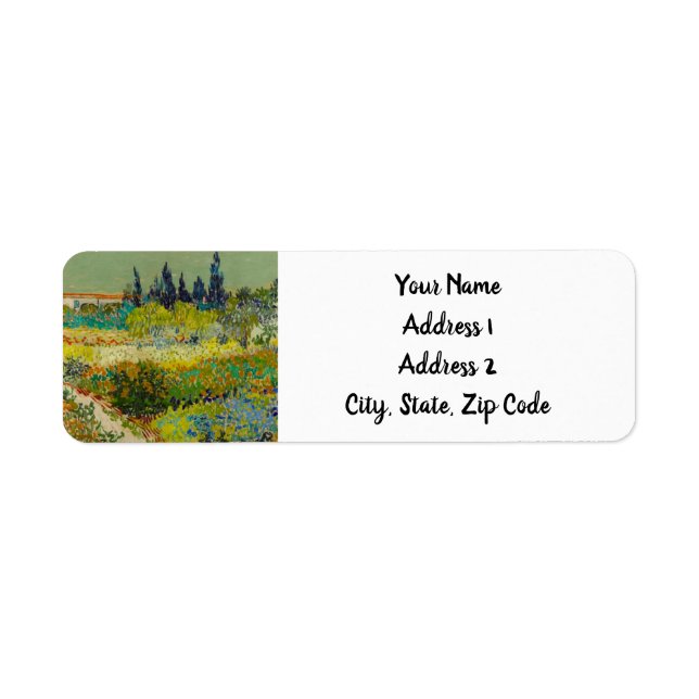Étiquette Vincent Van Gogh Garden (Devant)