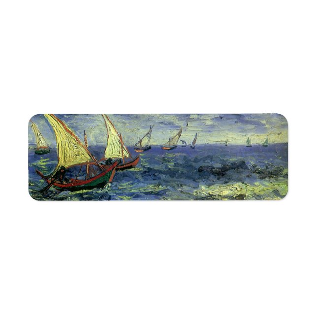 Étiquette Vincent van Gogh - La mer à Saintes Maries (Devant)