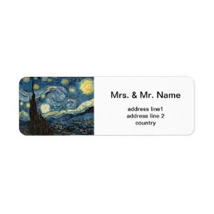 Étiquette Vincent van Gogh, Starry Night