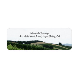 Étiquette Vineyard Landscape Winscape Adresse postale Expédi
