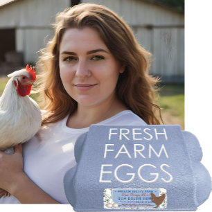 Étiquette Vintage 1930 Botanical Farm Design Hen Egg Carton