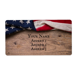 Étiquette Vintage American Flag