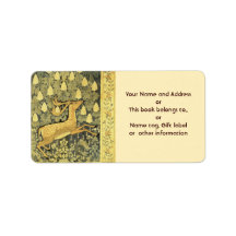 Vintage cerf lapin châtaignier 1902