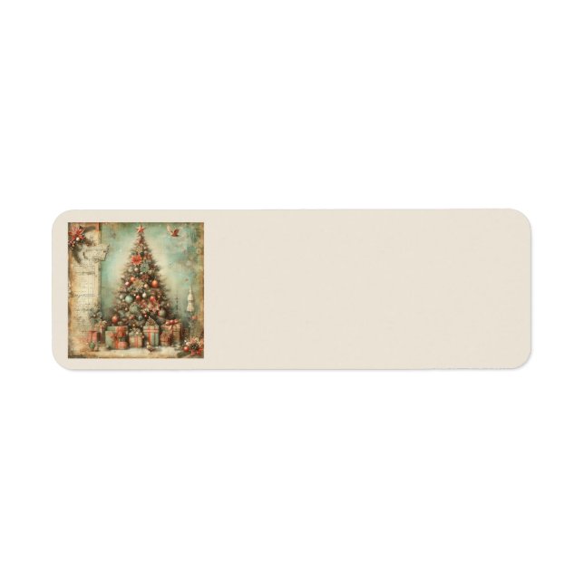 Étiquette Vintage Christmas Address Labels (Devant)