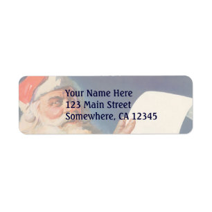 Étiquette Vintage Christmas, Père Noël Naughty Nice Liste