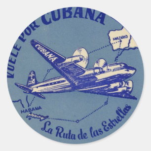 Étiquette vintage de bagage de Cubana