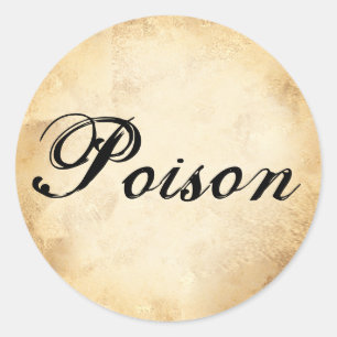 Étiquette vintage de breuvage magique de poison