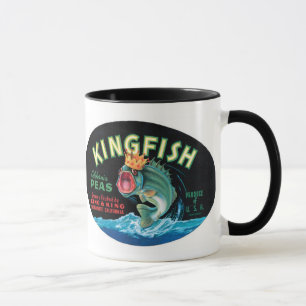 Étiquette vintage de pois de sériole - tasse