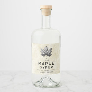étiquette vintage de sirop d'érable à feuille