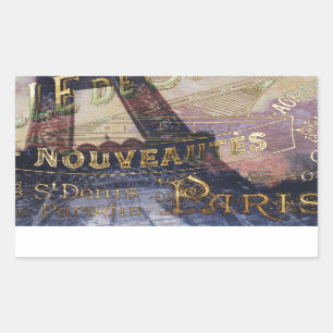 Étiquette vintage et Tour Eiffel de Français