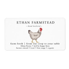 Étiquette vintage Family Chicken Farm Business