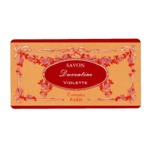 Étiquette Vintage French Soap Label - rectangle