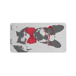 Étiquette Vintage Funny French Bulldog