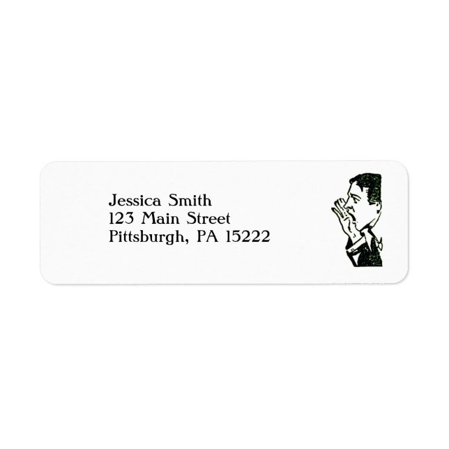 Étiquette Vintage hurleur (Devant)