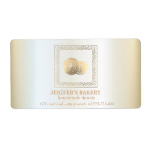 Étiquette Vintage luxury gold Homemade donuts and sweets