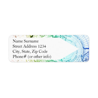 Étiquette Vintage Rainbow Old Maps Design pour Home Casino