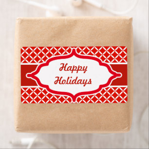 Étiquette Vintage Red Customized Holiday Labels