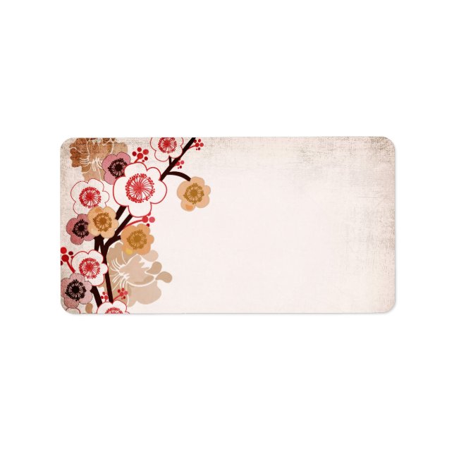 Étiquette vintage sakuras (Devant)