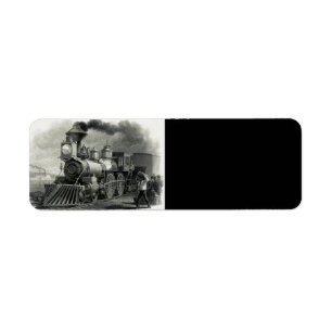 Étiquette Vintage Steam Train