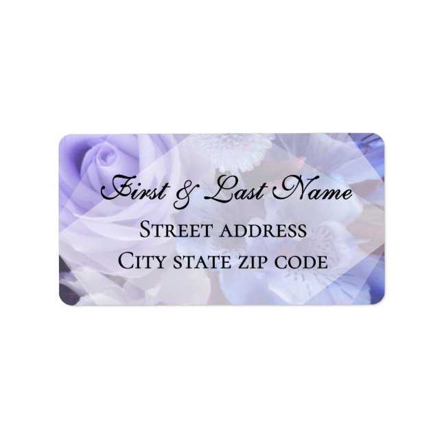 Étiquette Violet Blue Florals (Devant)