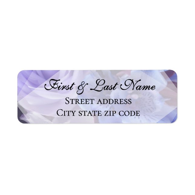 Étiquette Violet Blue Florals Label (Devant)