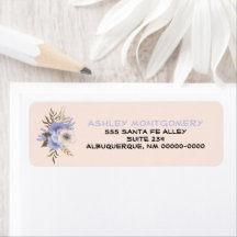 Violet Pastel Peach Cinq Pétales Wild Roses Custom