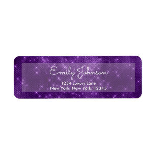 Étiquette Violet Violet Étincelle Mariage ou Anniversaire