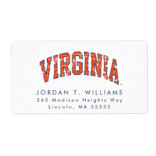 Étiquette Virginia Wordmark en détresse