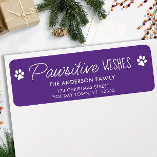 Étiquette Voeux provocateurs Purple mignon chien animal de c