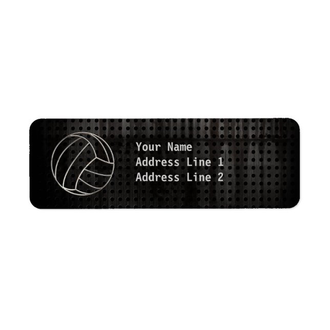 Étiquette Volleyball ; noir Cool (Devant)
