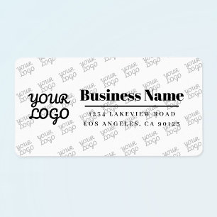 Étiquette Votre logo d'entreprise Carrelé Moderne Adresse de