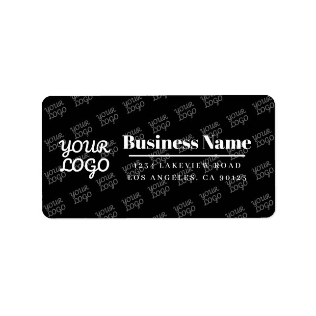 Étiquette Votre logo d'entreprise Carrelé Moderne Adresse de (Devant)