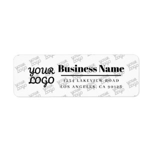 Étiquette Votre logo d'entreprise Carrelé Moderne Adresse de