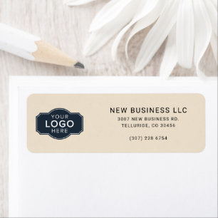 Étiquette Votre logo d'entreprise et votre adresse de retour