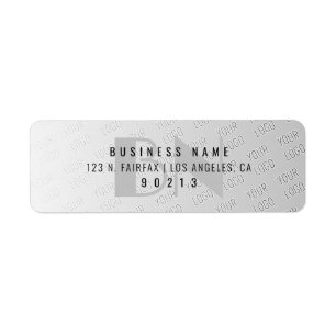Étiquette Votre logo en mosaïque Gradient gris Adresse de