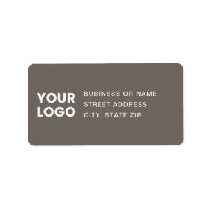 Étiquette Votre logo et l'adresse de retour de texte modifia