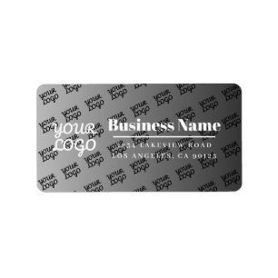 Étiquette Votre logo ici Carrelé Blanc Ombre & Couleur modif