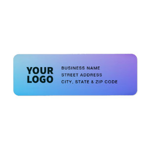 Étiquette Votre logo Ombre vert bleu violet