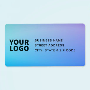 Étiquette Votre logo   Ombre vert bleu violet
