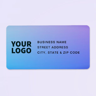 Étiquette Votre logo   Ombre vert bleu violet