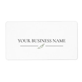 Étiquette Votre nom d'entreprise Elegant Simple Product Étiq