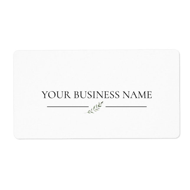 Étiquette Votre nom d'entreprise Elegant Simple Product Étiq (Devant)