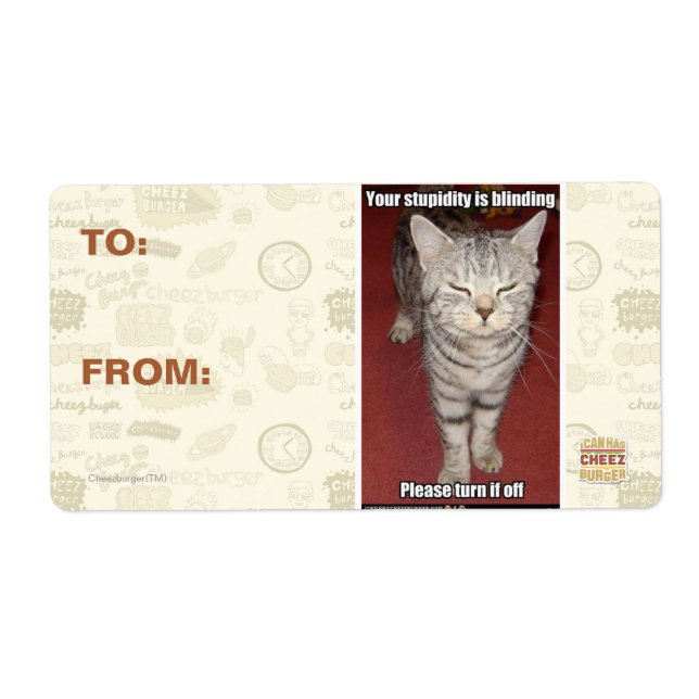 Étiquette Votre stupidité aveugle 2 (Devant)