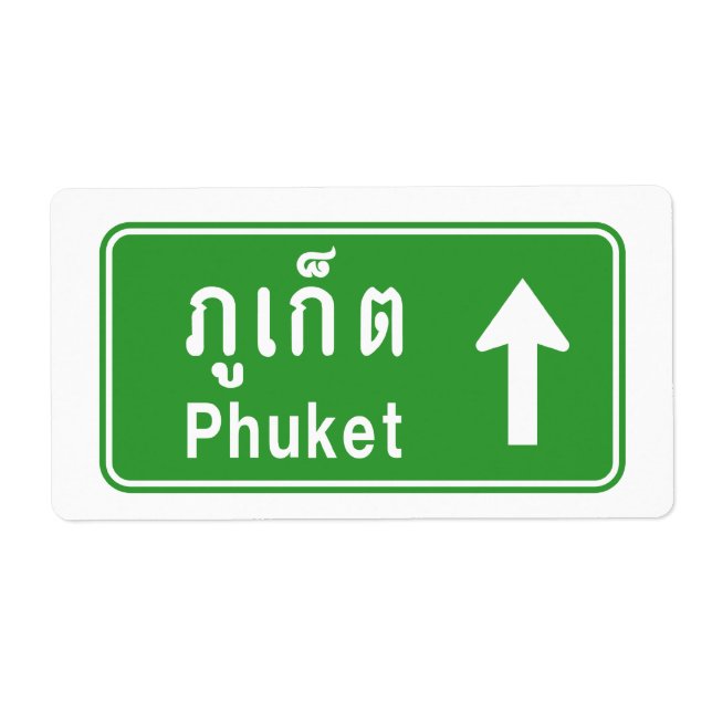 Étiquette Voyage à Phuket ⚠ véhicule routier thaïlandais ⚠ (Devant)