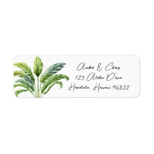Étiquette Voyageurs Palm Tree Tropical Green Boho