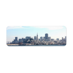 Étiquette Vue de la ville de San Francisco depuis la baie