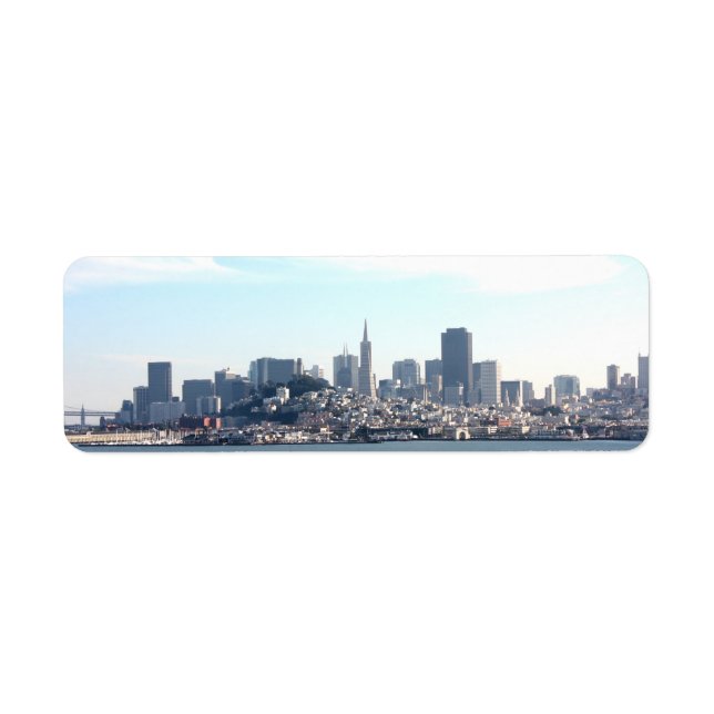 Étiquette Vue de la ville de San Francisco depuis la baie (Devant)