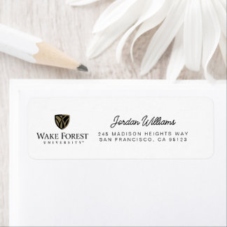 Étiquette Wake Forest University Wordmark