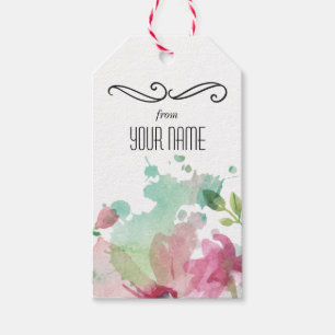 Étiquette Watercolor Carte Cadeau Remerciement