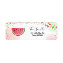 Watermelon Adresse de retour Label Melon Party Fru